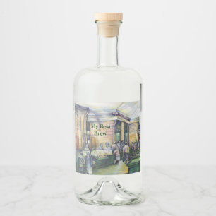 If Art Denies Form, Then Grace Will Furnish It Liquor Bottle Label