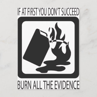 If at first you don't succeed postcard