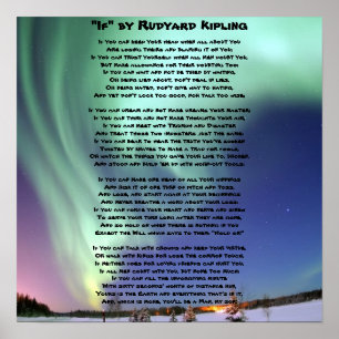 "If-" by Kipling Poster