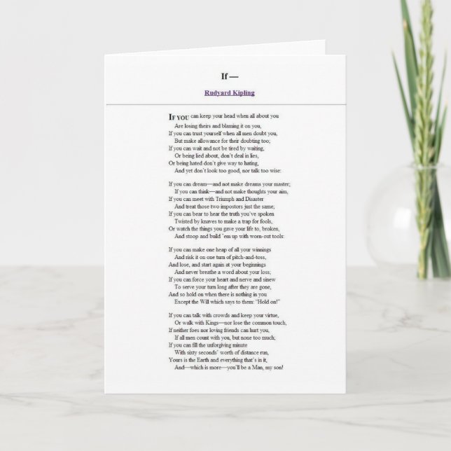If_by_Rudyard_Kipling.JPG Card (Front)