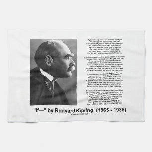 If- by Rudyard Kipling Motivational Advice Poem Kitchen Towel