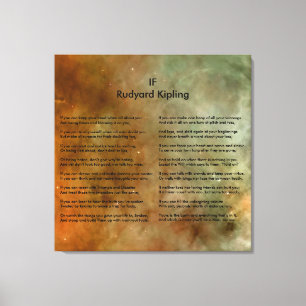 If by Rudyard Kipling on Carina Canvas Print