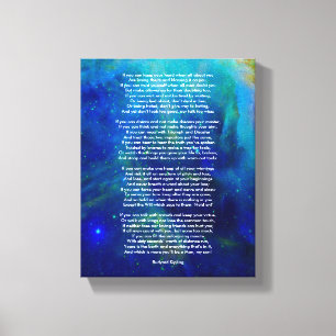 If by Rudyard Kipling small Canvas Print