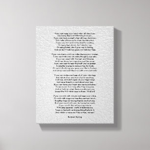 If by Rudyard Kipling small Canvas Print