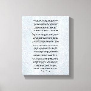 If by Rudyard Kipling small Canvas Print