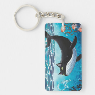 if cat can stay in ocean XD Keychain