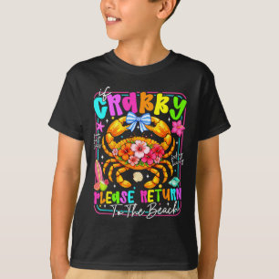 If crabby return to beach funny summer break T-Shirt