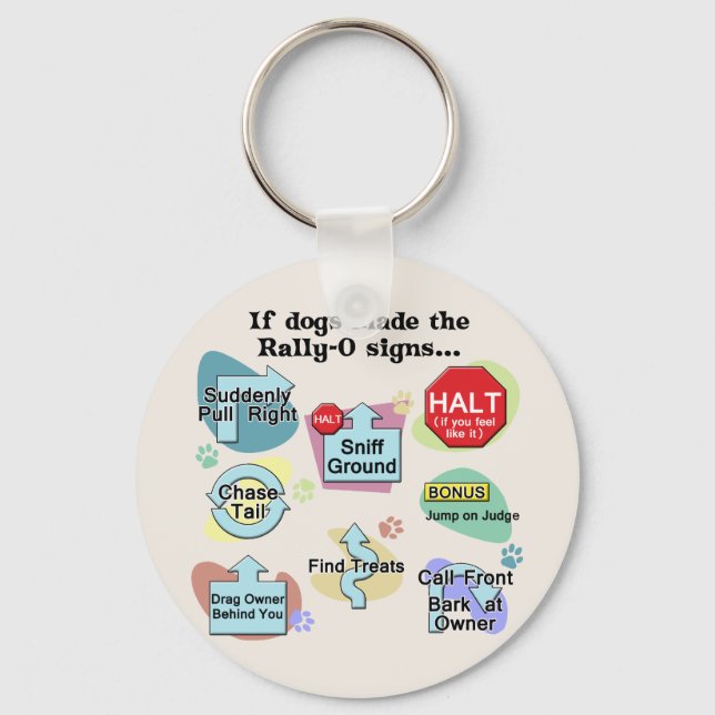 If Dogs Made Rally Signs Keychain (Front)