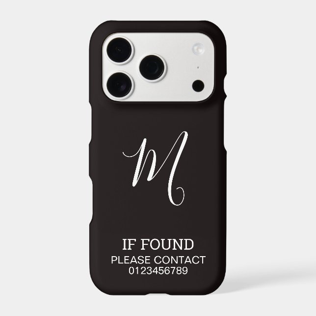 If Found Please Call This Phone Number Custom (Back)