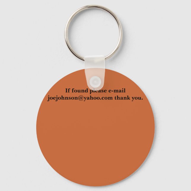 If found please e-mail keychain (Front)