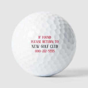 If found please return to golf balls
