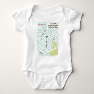 If found, please return to Rockridge. Baby map Bodysuit