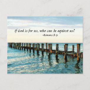 If God is for us who can be against us Romans 8:31 Postcard