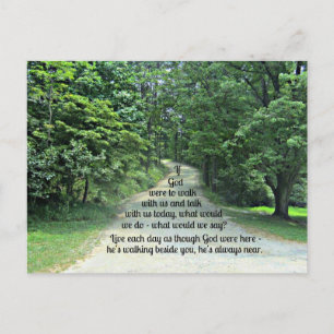 If God were to walk with us and talk with us... Postcard
