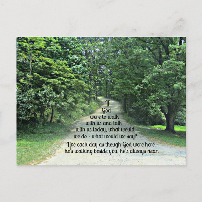 If God were to walk with us and talk with us... Postcard (Front)