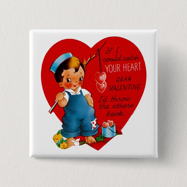 If I Could Catch Your Heart 2 Inch Square Button (Front)