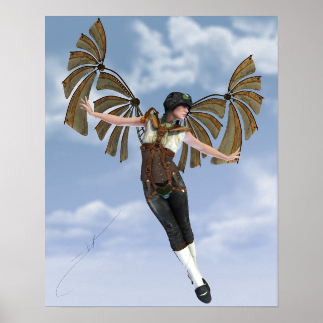 If I Could Fly Steampunk Poster (Front)