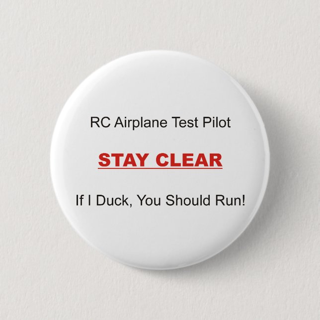 If I Duck Run 2 Inch Round Button (Front)