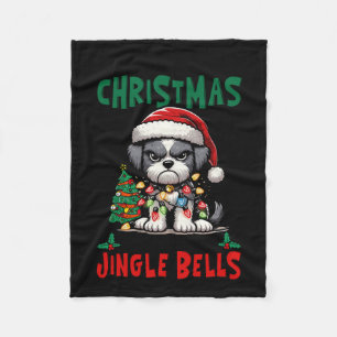 If I Had Anymore Xmas Spirit Id Be Ting Jingle Bel Fleece Blanket