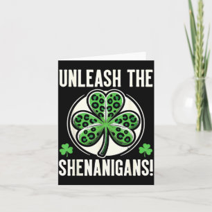 If I Shenan Ill Shenanigan Leopard Shamrock Women Card