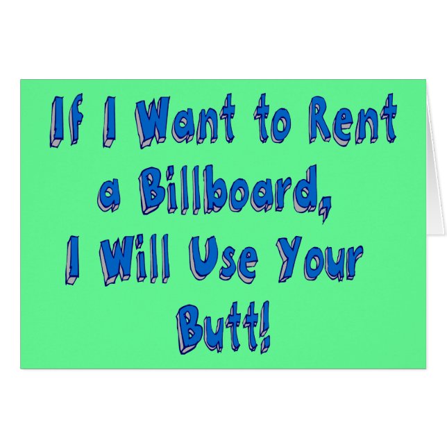 If I Want to Rent a Billboard (Front Horizontal)