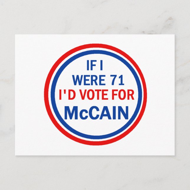 IF I WERE 71 Postcard (Front)