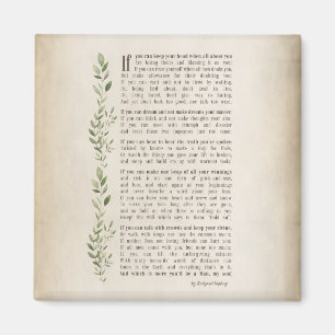 IF, Inspired poem of Rudyard Kipling Magnet