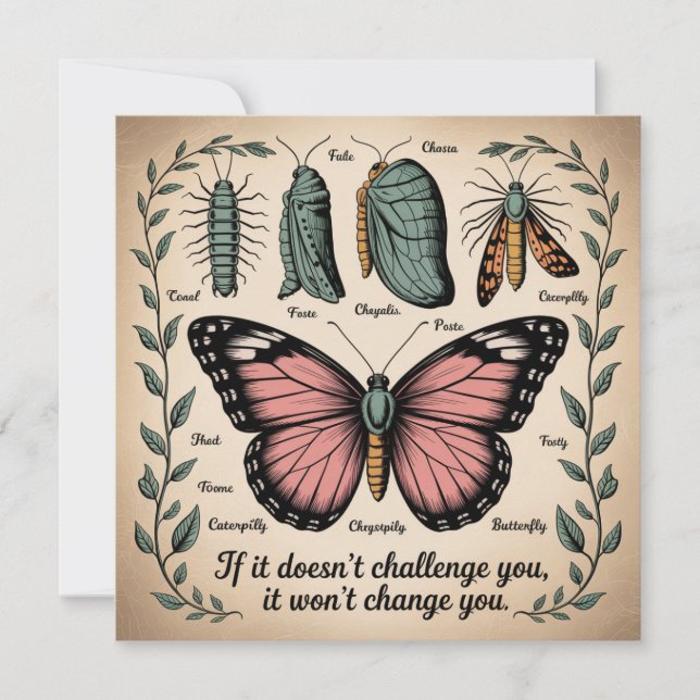 If It Doesn't Challenge You, It Won't Change You Holiday Card (Front)