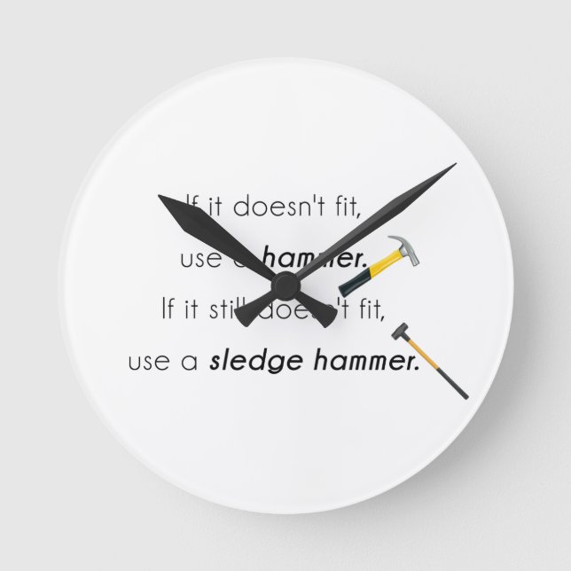 If it doesn't fit, round clock (Front)