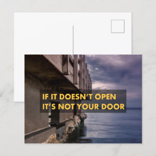 If it doesn't open it's not your door postcard