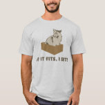 If It Fits, I Sits Cat T-Shirt<br><div class="desc">Cat rule number 1: If it fits, I sits. If your kitty cat doesn't like to sit in any container that might possibly fit, it's probably not actually a cat and you should get it checked out.</div>