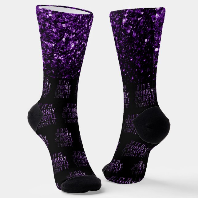 If it is Sparkly Purple I want it Black pattern Socks (Angled)