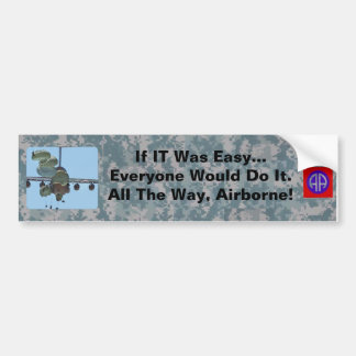 If IT Was Easy...Being a Paratrooper Bumper Sticker