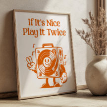 If It's Nice Play It Twice Retro Vinyl Player