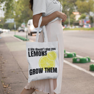 If life doesn't give you lemons... grow them large tote bag