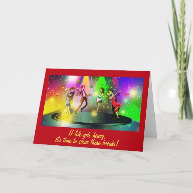 If life gets heavy Inspirational Card (1) (Front)