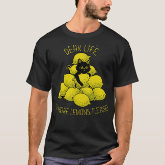 If Life Give You Lemons Black Cat by Tobe Fonseca T-Shirt
