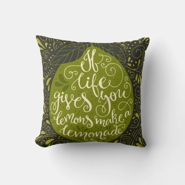 If Life Gives You Lemons Make A Lemonade Throw Pillow (Front)