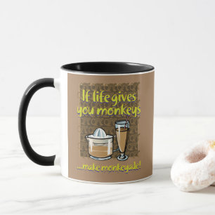 If life gives you monkeys Brown BG Mug