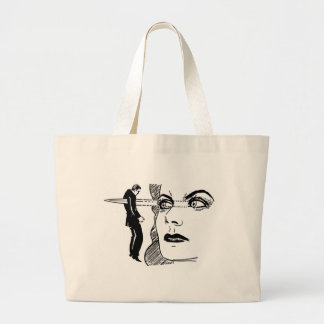 If Looks Could Kill (Dagger Eyes) Large Tote Bag