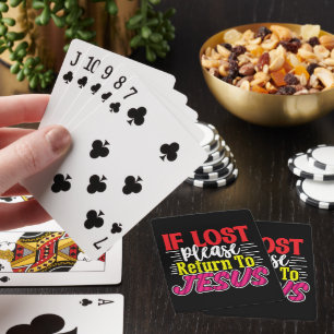 IF LOST PLEASE RETURN TO JESUS PLAYING CARDS