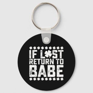 If Lost Return To Babe I Am Babe Couple Matching Keychain