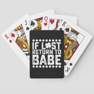If Lost Return To Babe I Am Babe Couple Matching Playing Cards