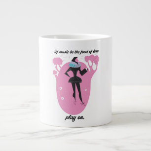 If music be the food of love play on large coffee mug