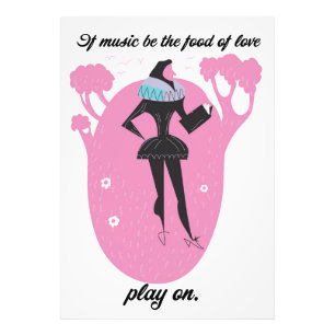 If music be the food of love play on photo print