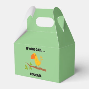If One Can. . .Toucan, Funny Pun Cartoon Favor Box