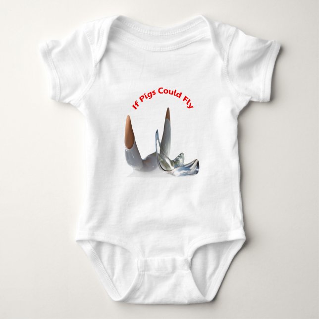 If Pigs Could Fly Baby Bodysuit (Front)