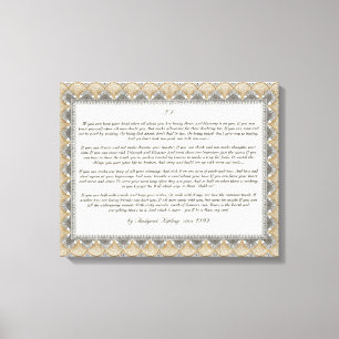 If Poem by Rudyard Kipling Canvas Print