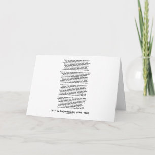 If Poem By Rudyard Kipling (Inspirational Poem) Card