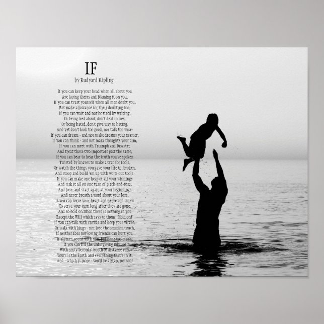 If Poem by Rudyard Kipling Poster (Front)